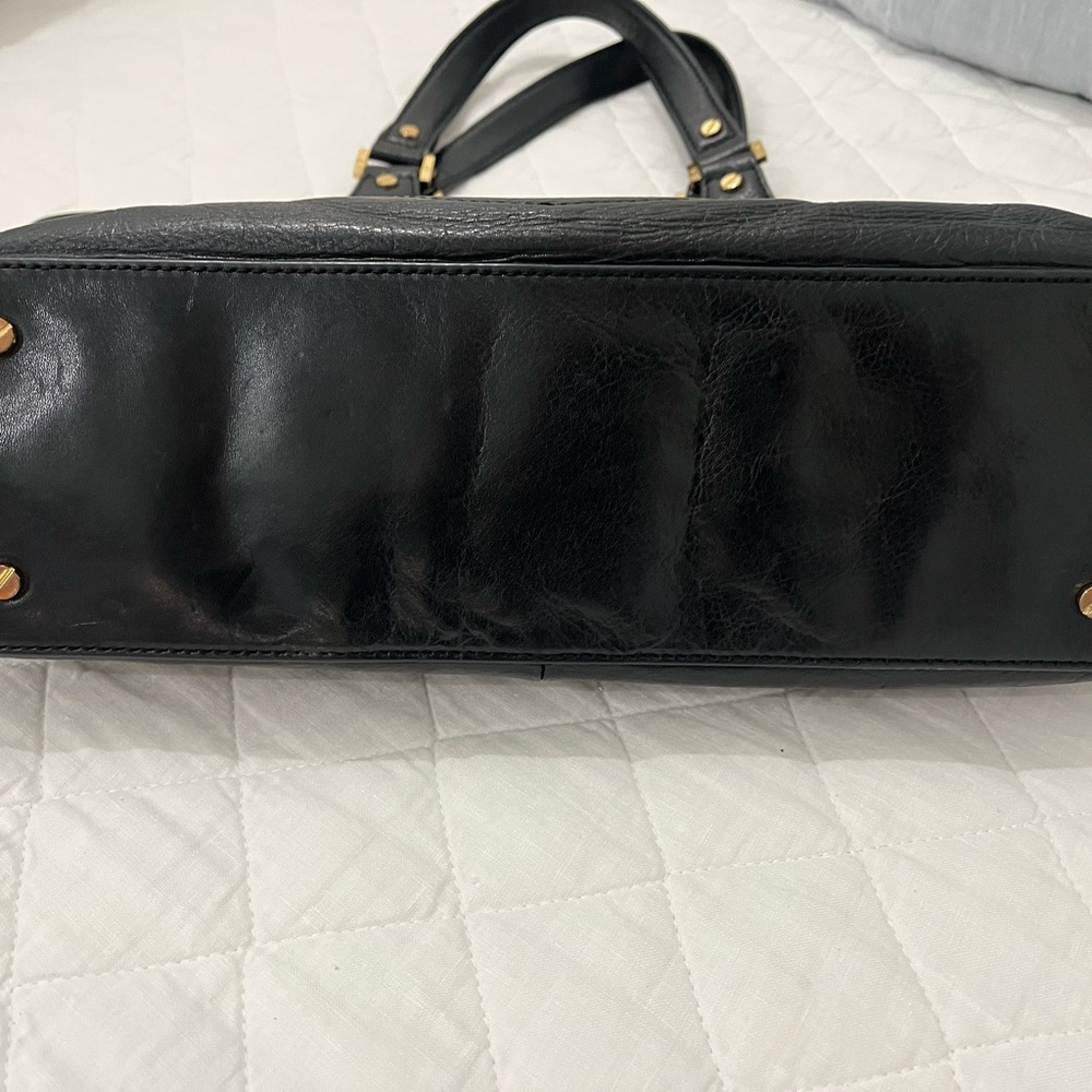 Tory Burch Black Leather Tote Bag - Picture 2 of 4